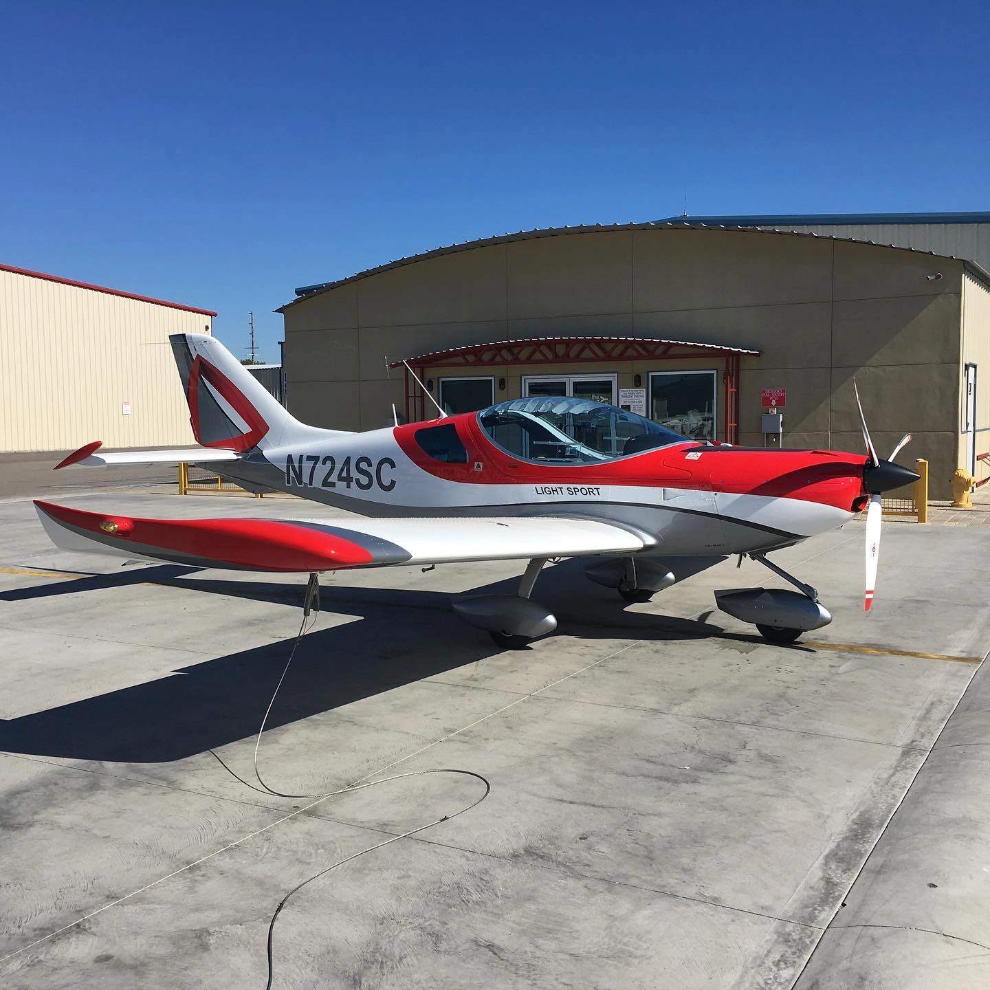 Training aircraft being prepared before flight