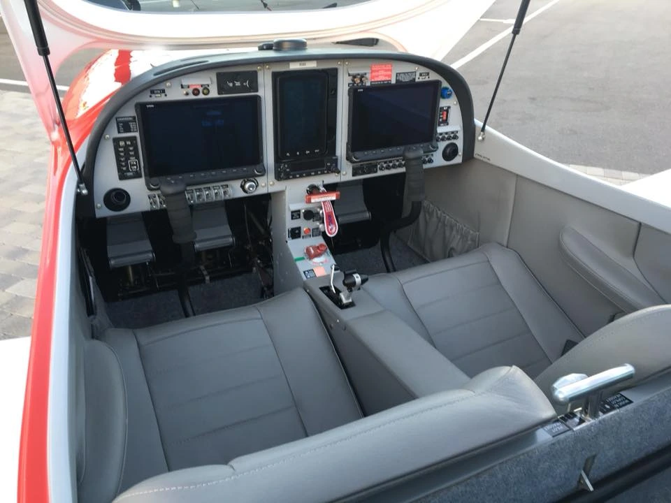 Instrument panel inside an aircraft cockpit